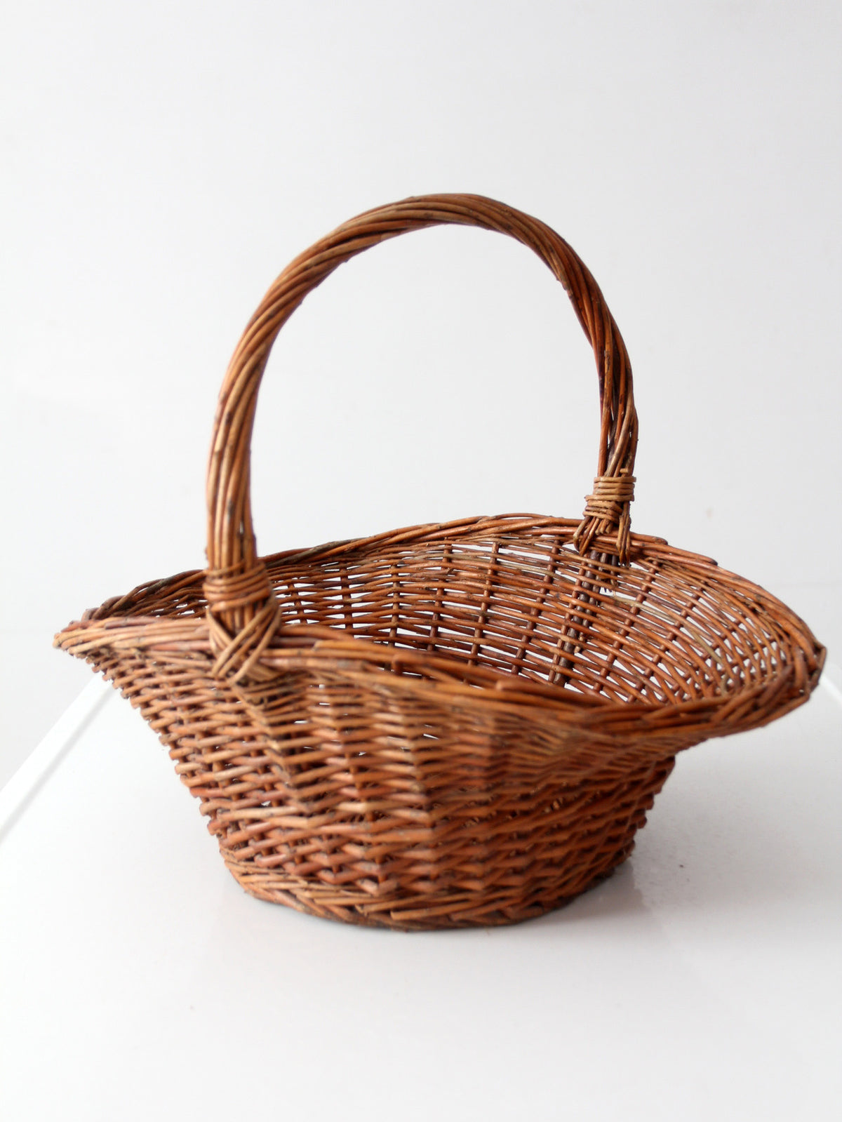 vintage wicker gathering basket