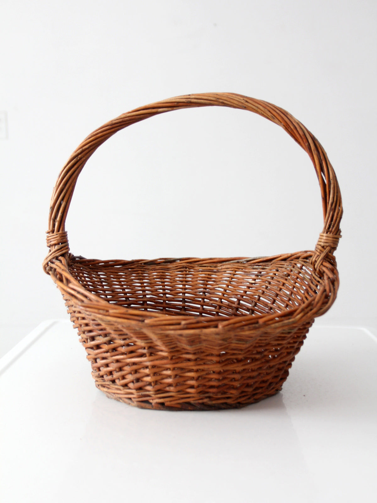 vintage wicker gathering basket