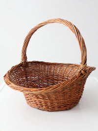 vintage wicker gathering basket