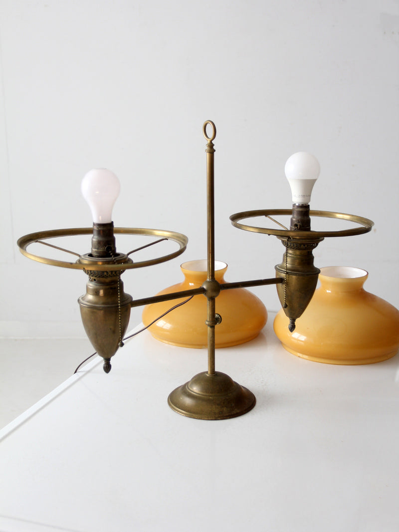 antique brass student lamp