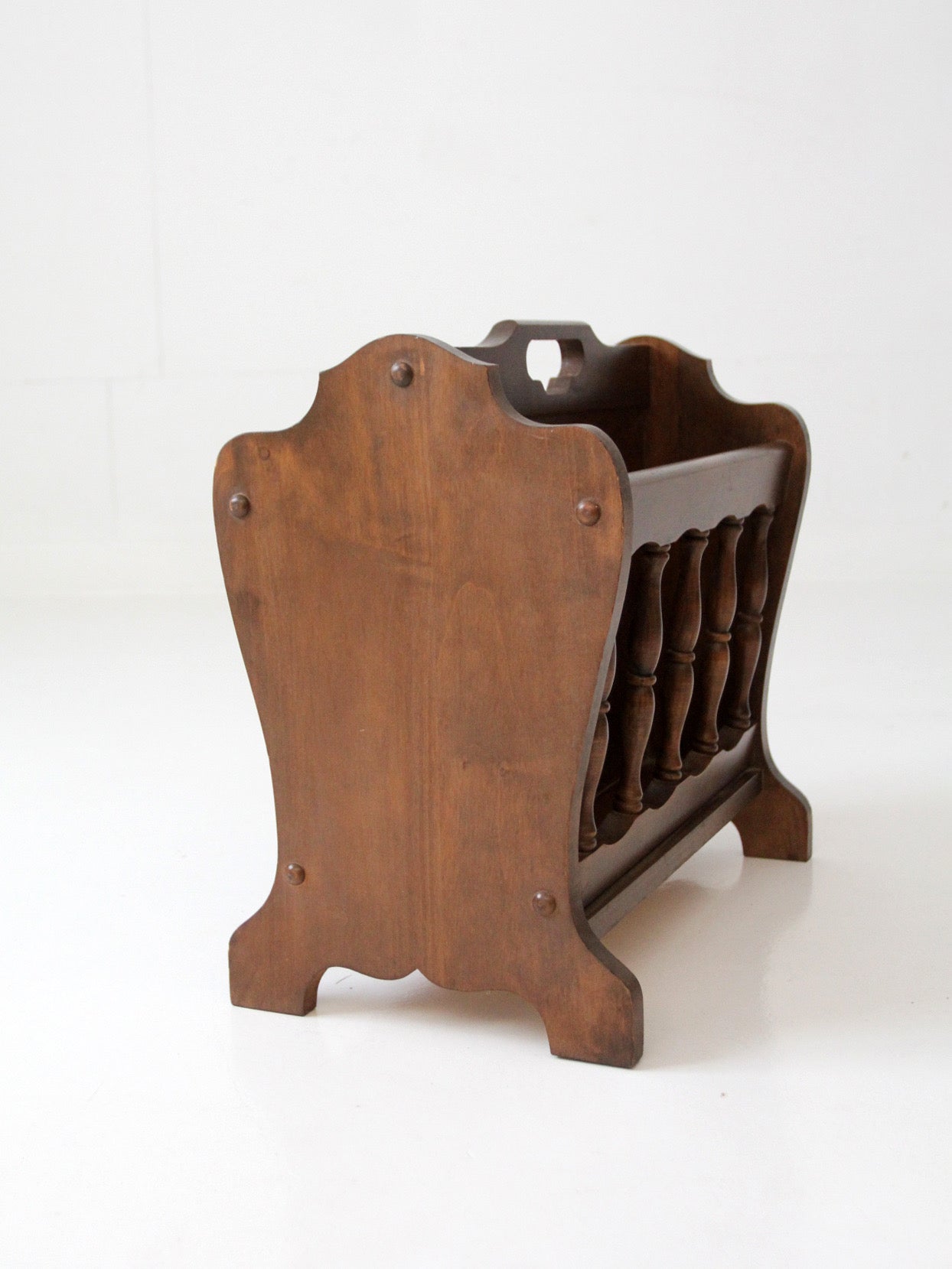 mid-century Colonial Revival magazine rack
