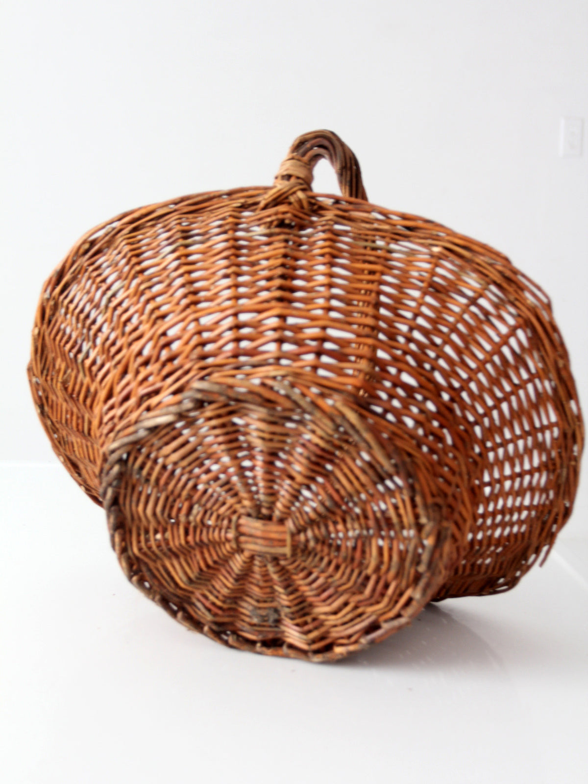 vintage wicker gathering basket