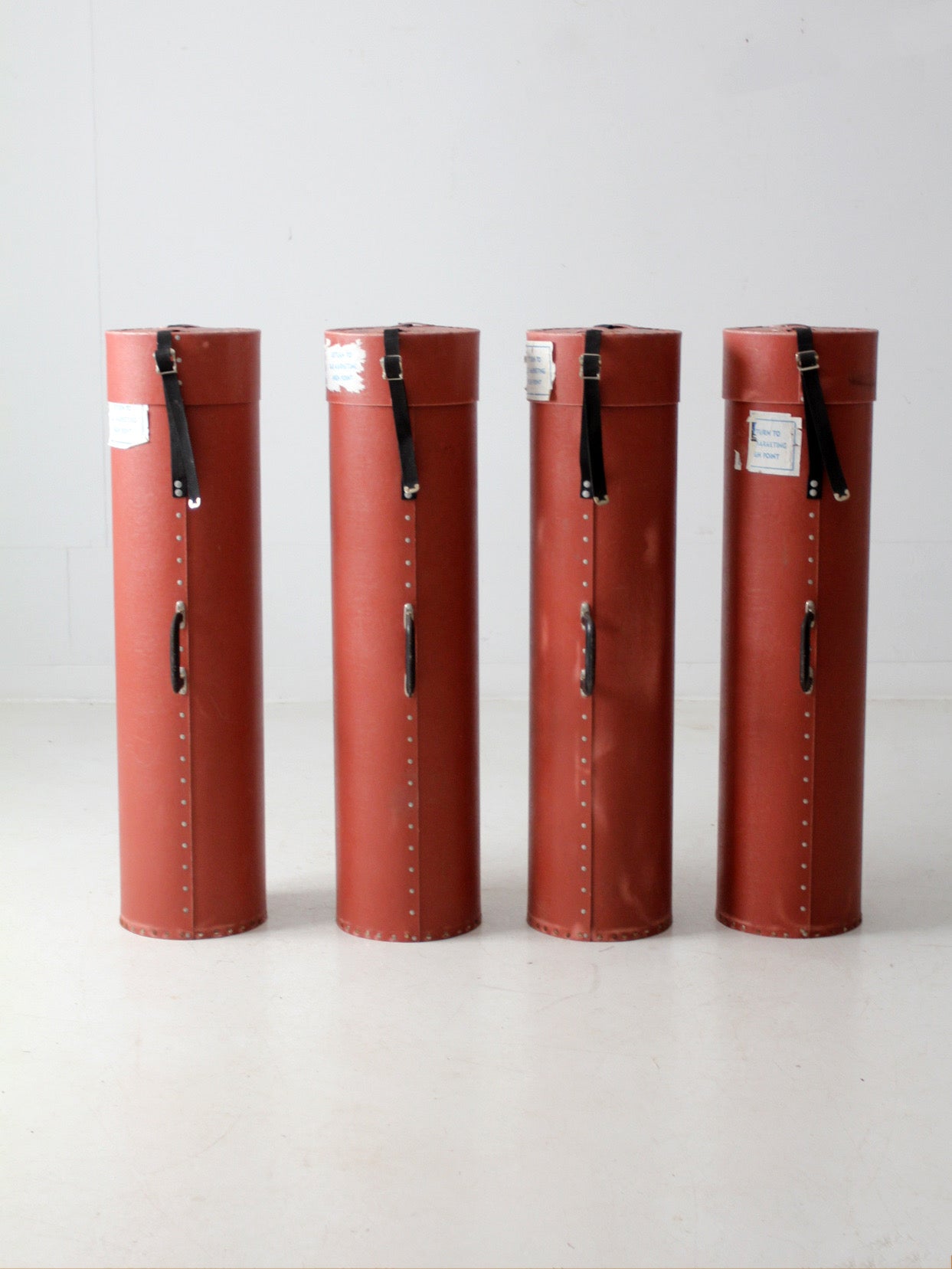 vintage industrial transport cases set of 4