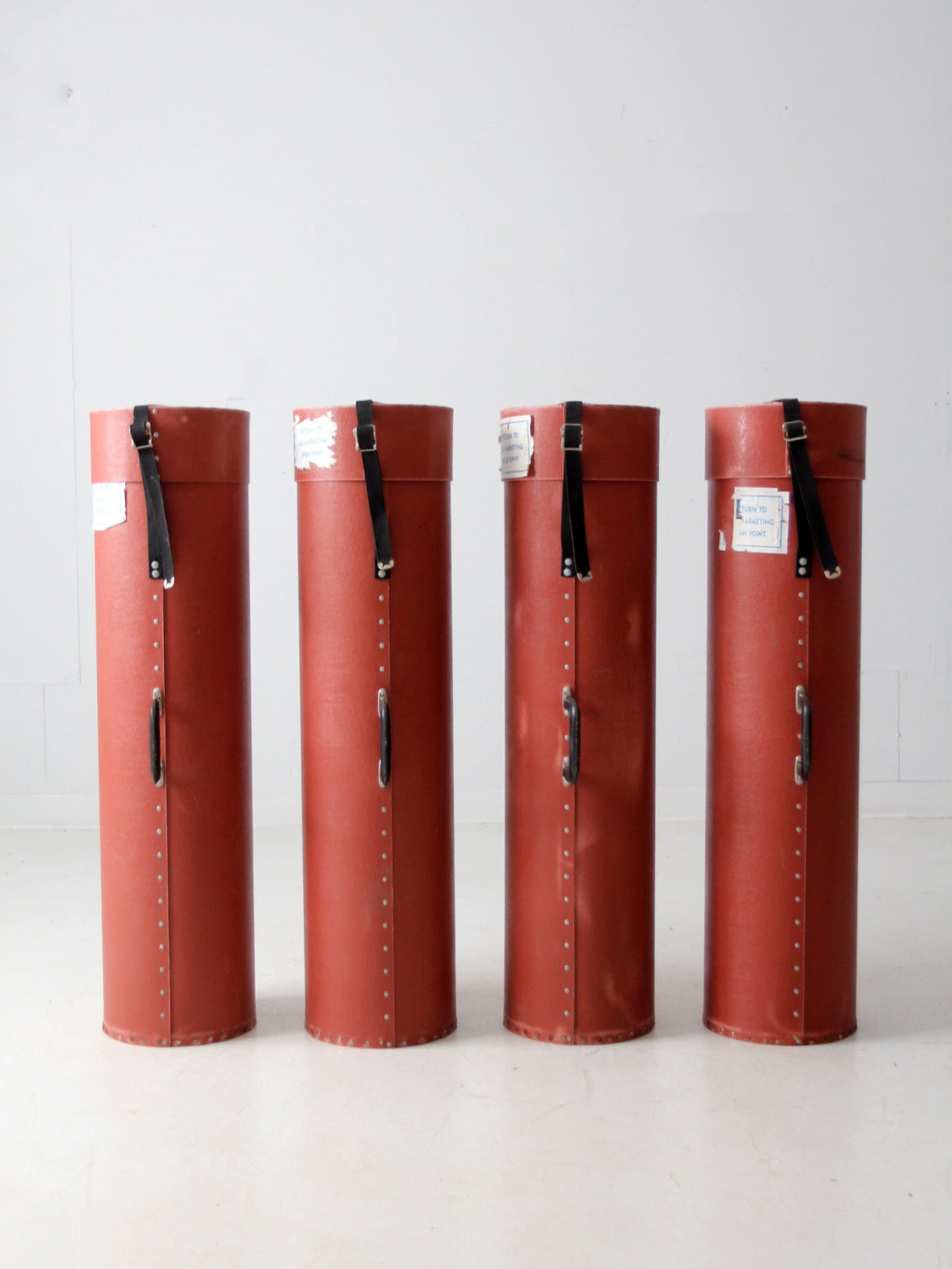 vintage industrial transport cases set of 4