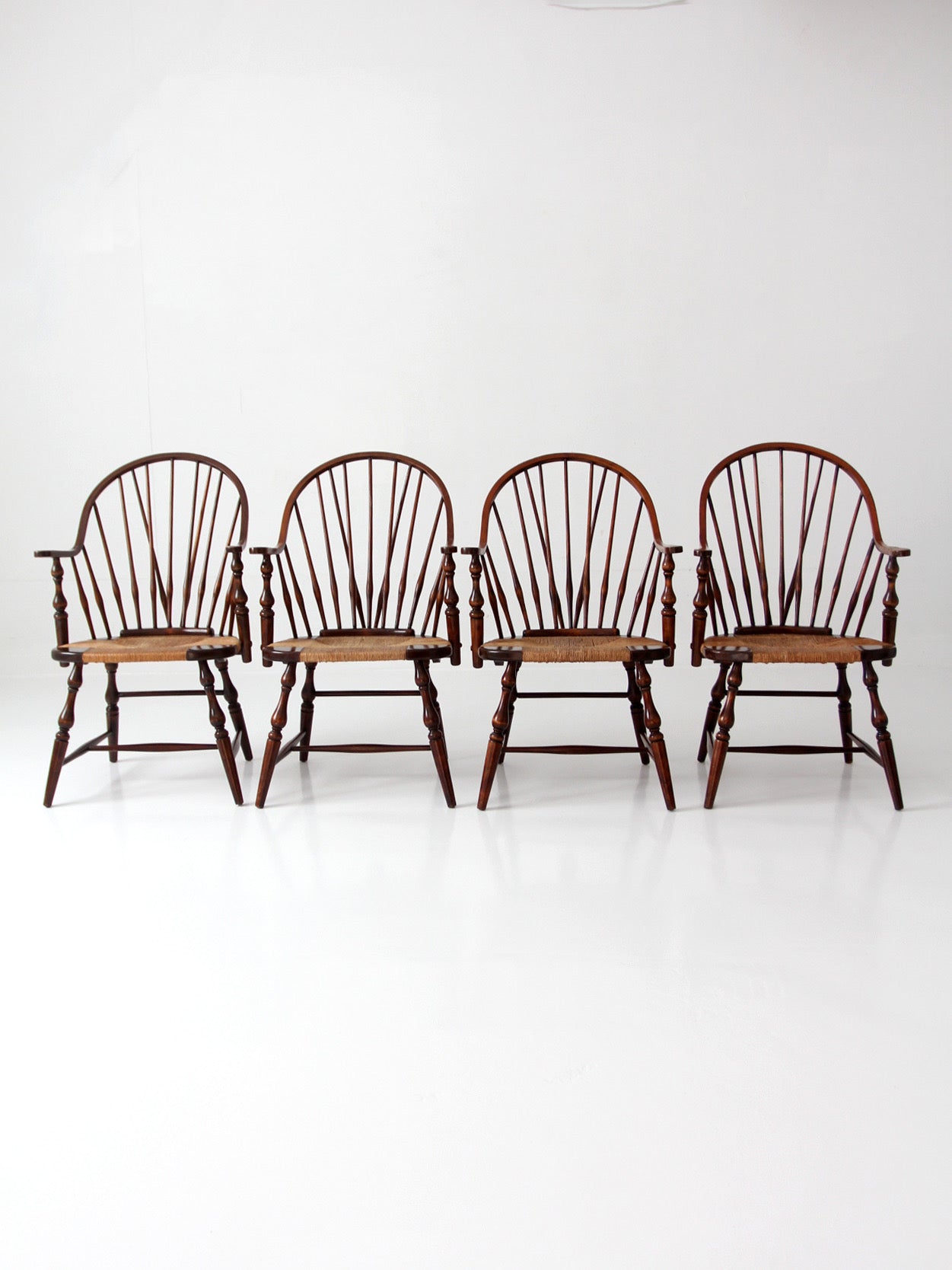 vintage Windsor armchairs, set of 4