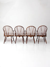 vintage Windsor armchairs, set of 4