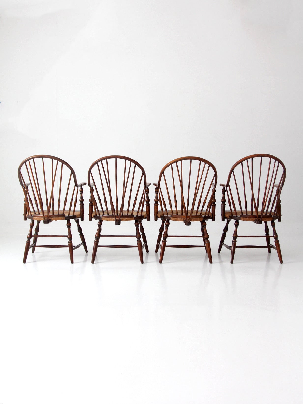vintage Windsor armchairs, set of 4