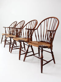 vintage Windsor armchairs, set of 4