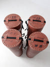 vintage industrial transport cases set of 4