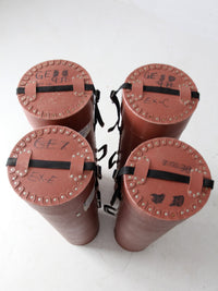 vintage industrial transport cases set of 4
