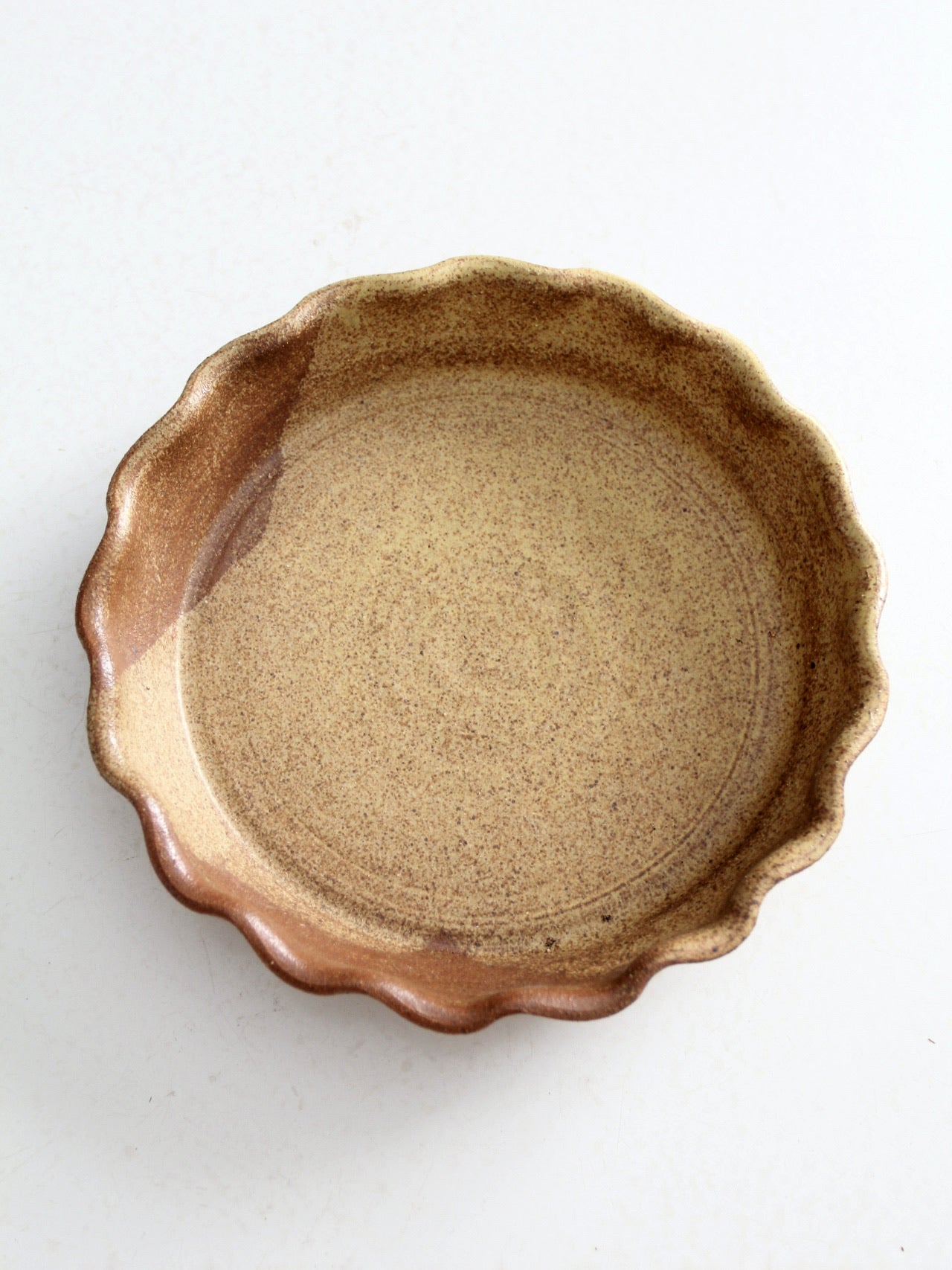 vintage studio pottery pie plate