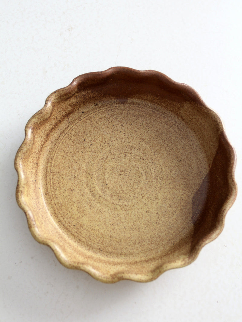 vintage studio pottery pie plate
