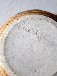 vintage studio pottery mugs pair