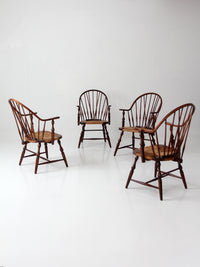 vintage Windsor armchairs, set of 4