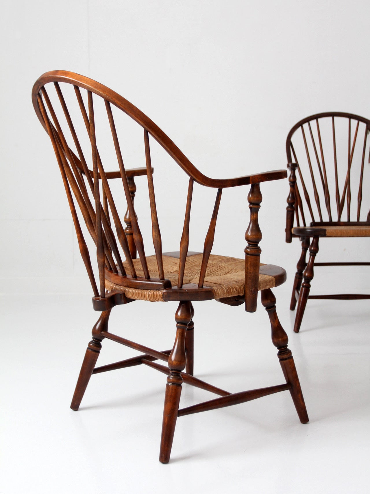 vintage Windsor armchairs, set of 4