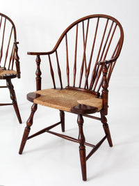 vintage Windsor armchairs, set of 4