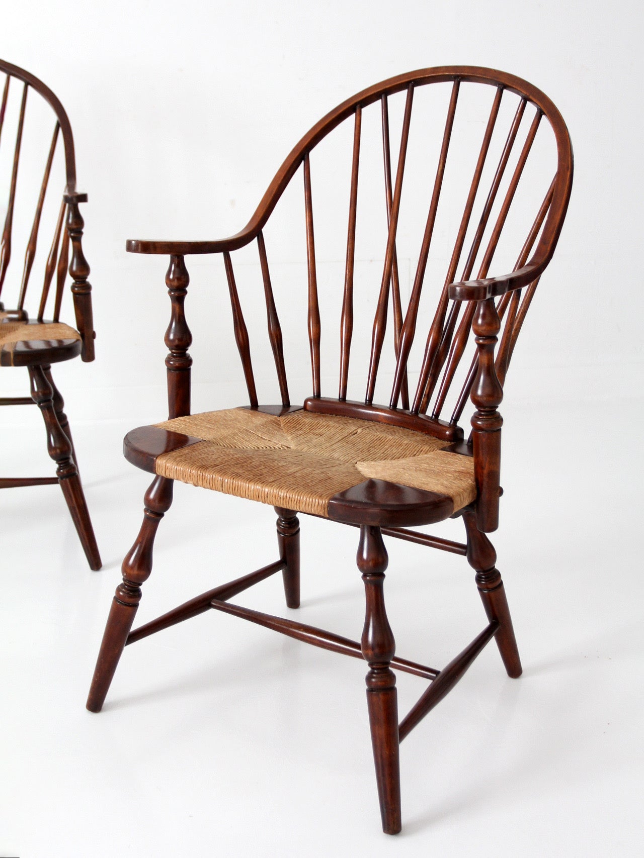 vintage Windsor armchairs, set of 4