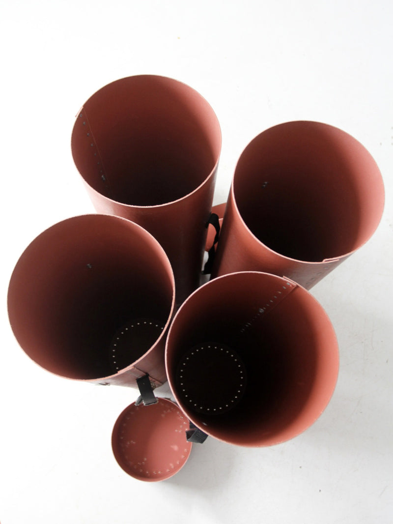 vintage industrial transport cases set of 4