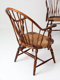 vintage Windsor armchairs, set of 4