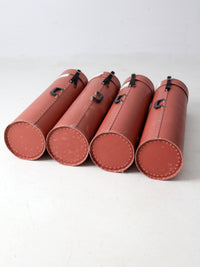 vintage industrial transport cases set of 4