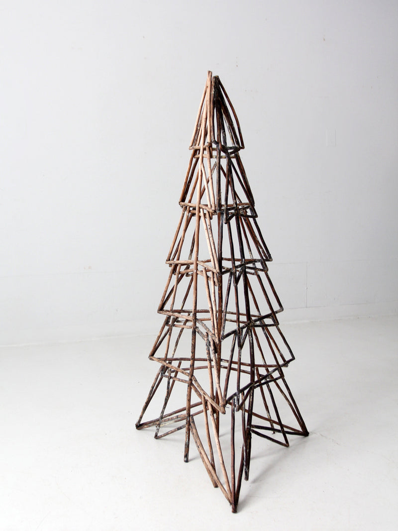 vintage rustic Christmas Twig art tree