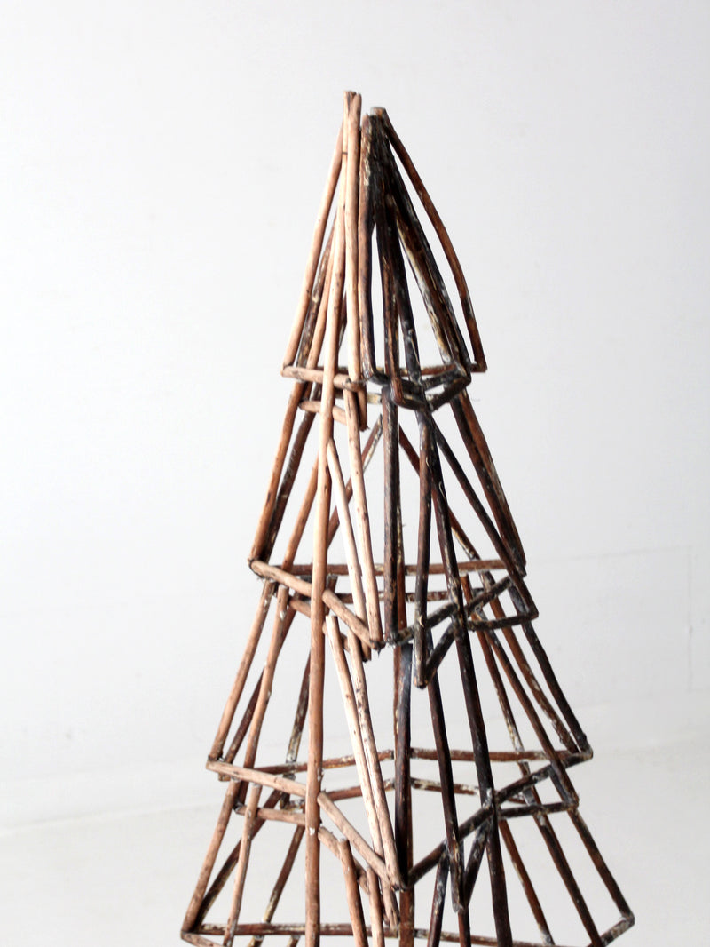 vintage rustic Christmas Twig art tree