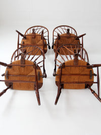 vintage Windsor armchairs, set of 4