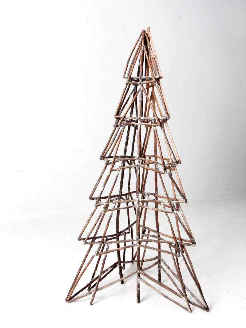 vintage rustic Christmas Twig art tree