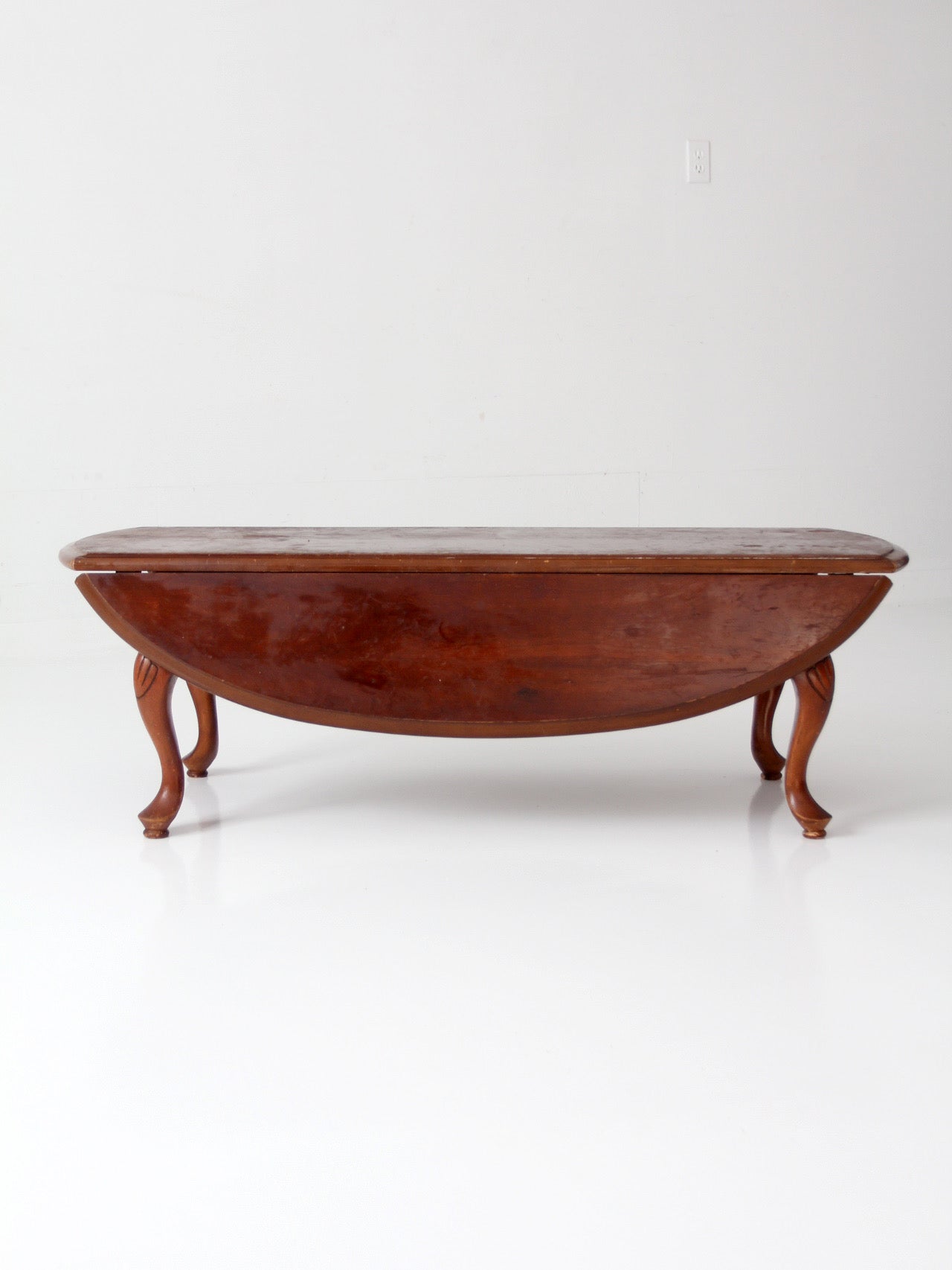 vintage Queen Anne drop leaf coffee table