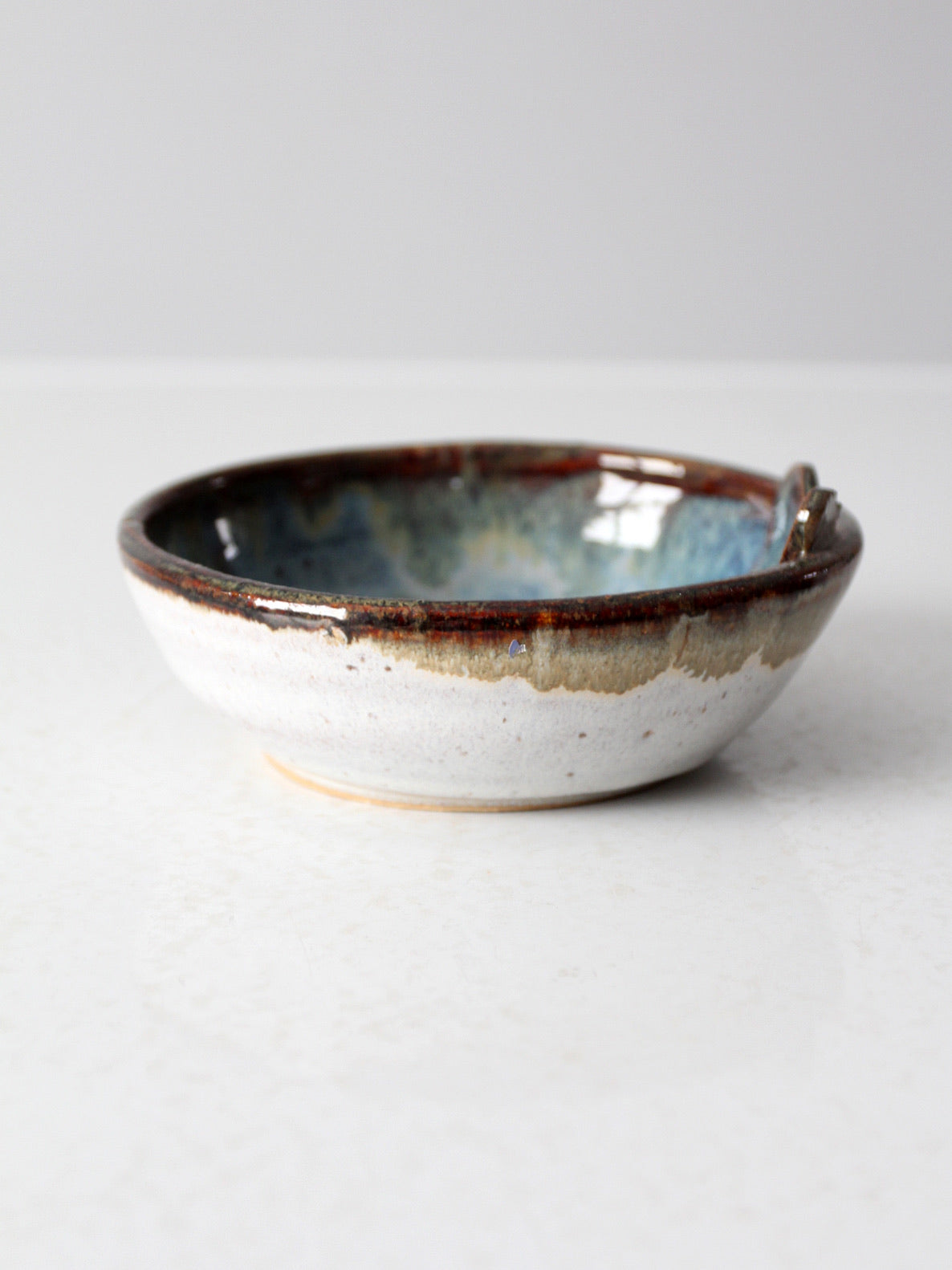 vintage studio pottery butterfly bowl