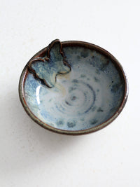 vintage studio pottery butterfly bowl