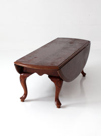 vintage Queen Anne drop leaf coffee table