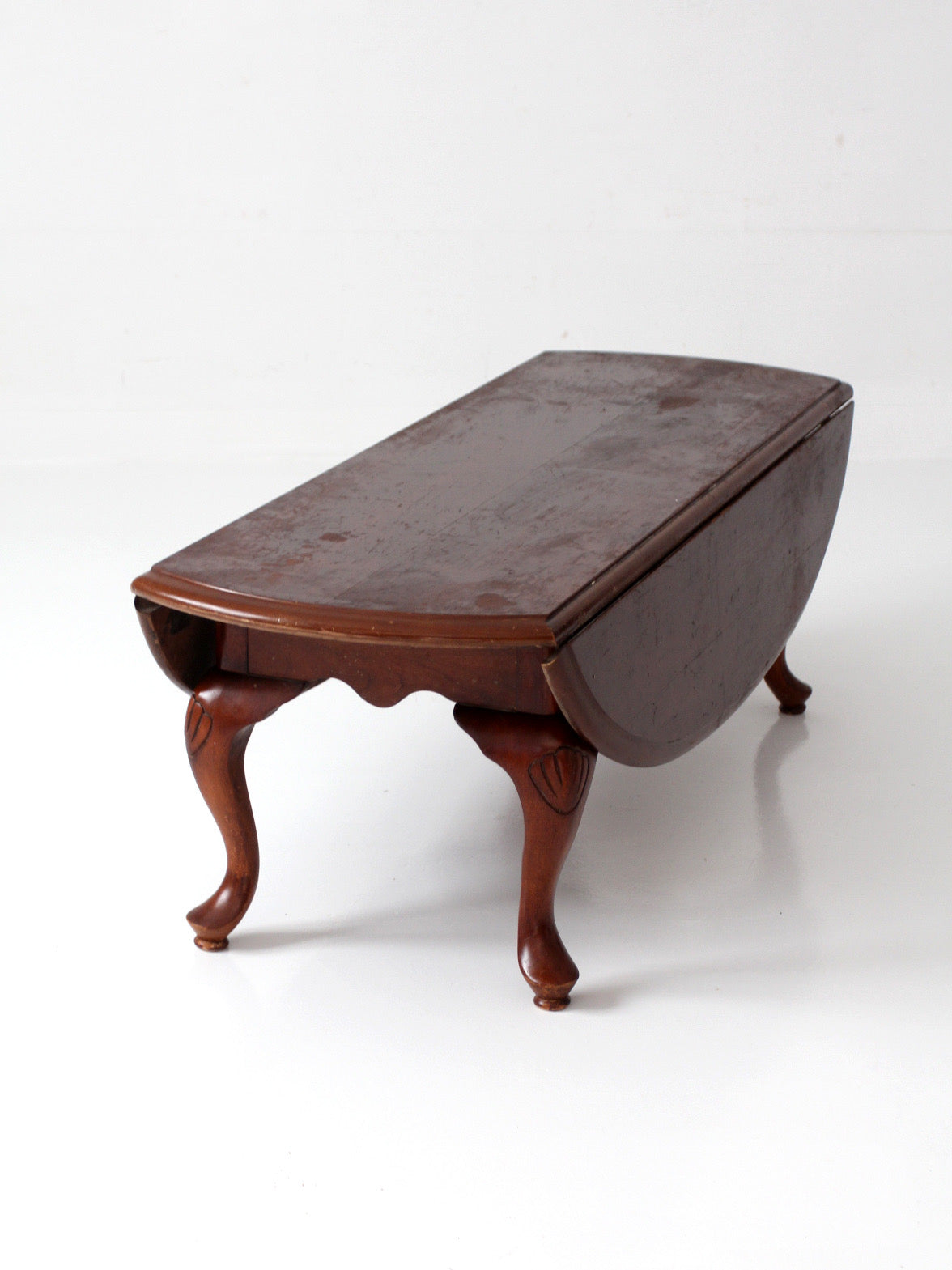 vintage Queen Anne drop leaf coffee table