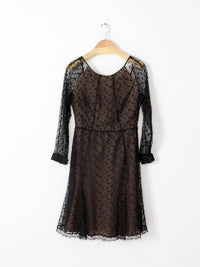 Erdem black lace and silk cocktail dress