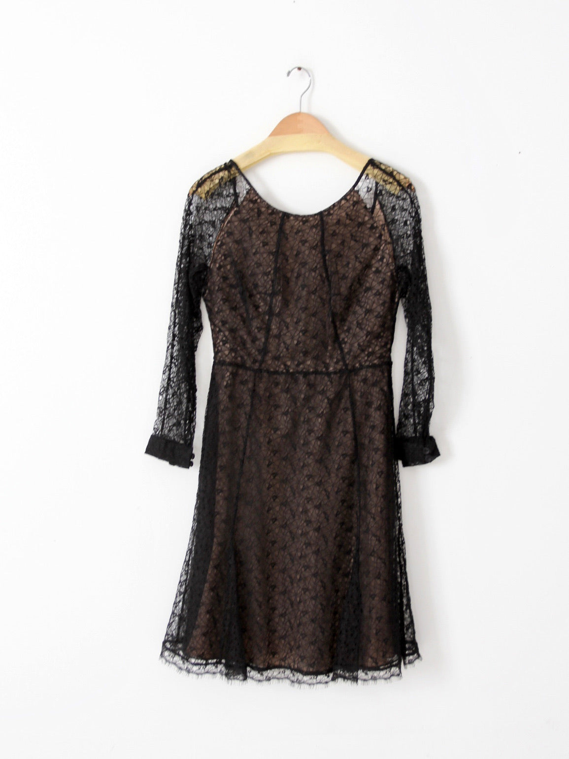 Erdem black lace and silk cocktail dress