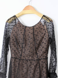 Erdem black lace and silk cocktail dress