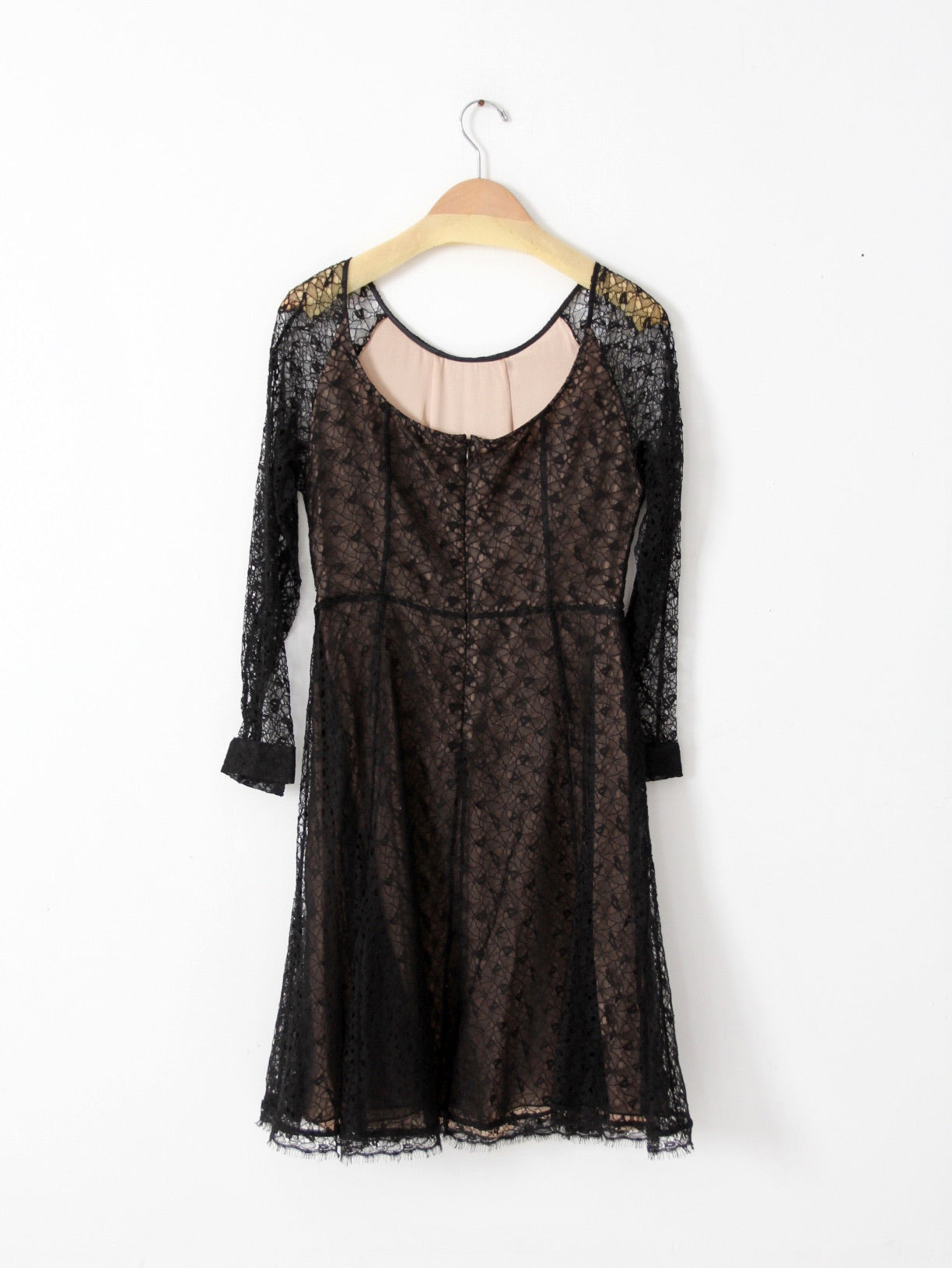 Erdem black lace and silk cocktail dress