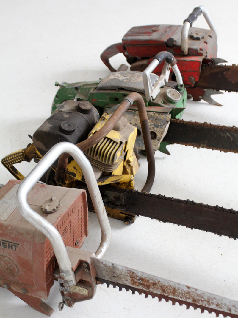 collection mid-century chainsaws