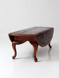 vintage Queen Anne drop leaf coffee table
