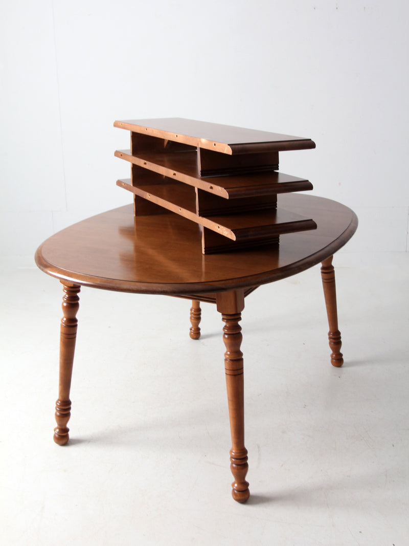 vintage Tell City colonial revival maple extendable table