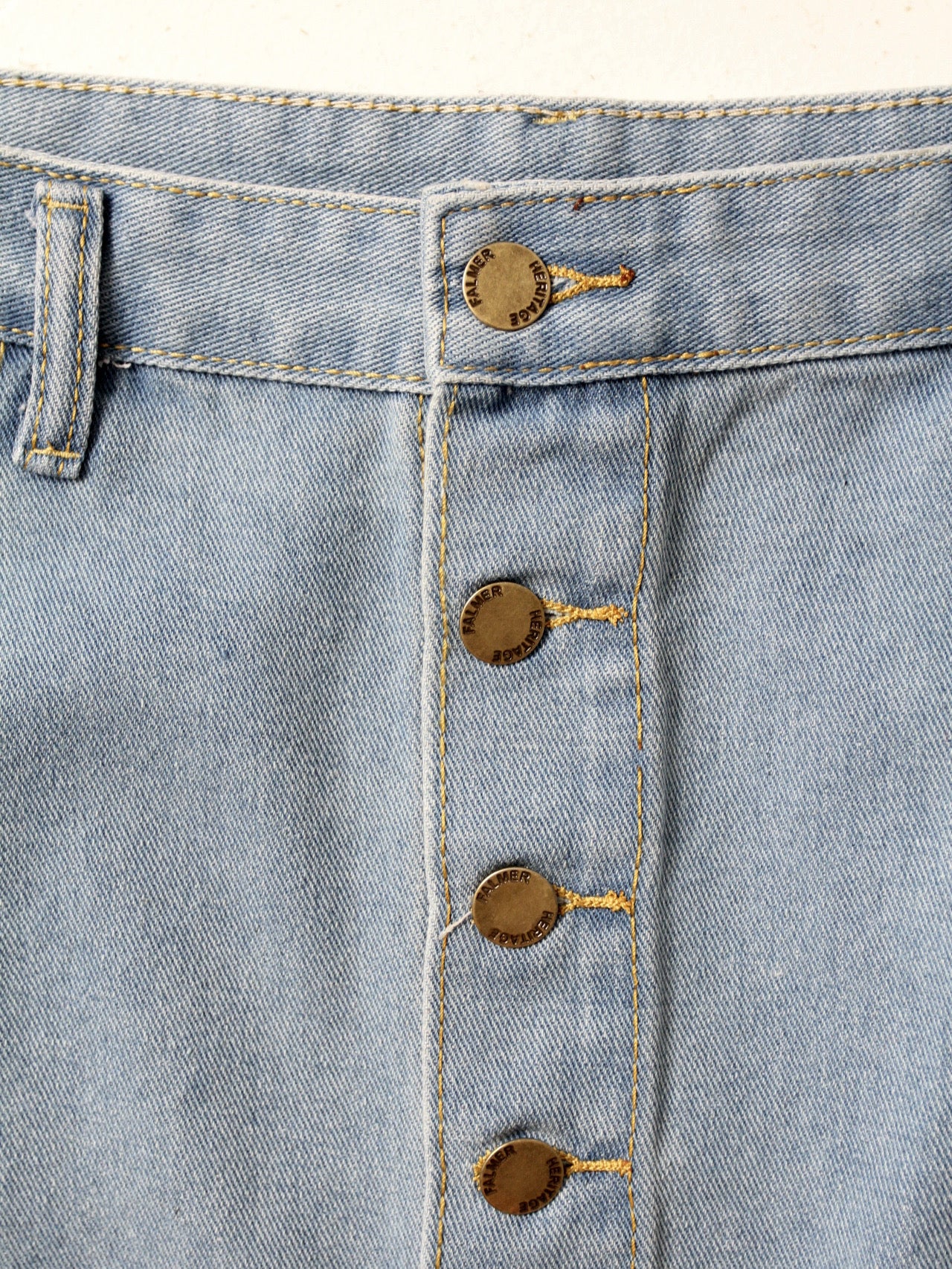 vintage Heritage Falmer button front denim skirt