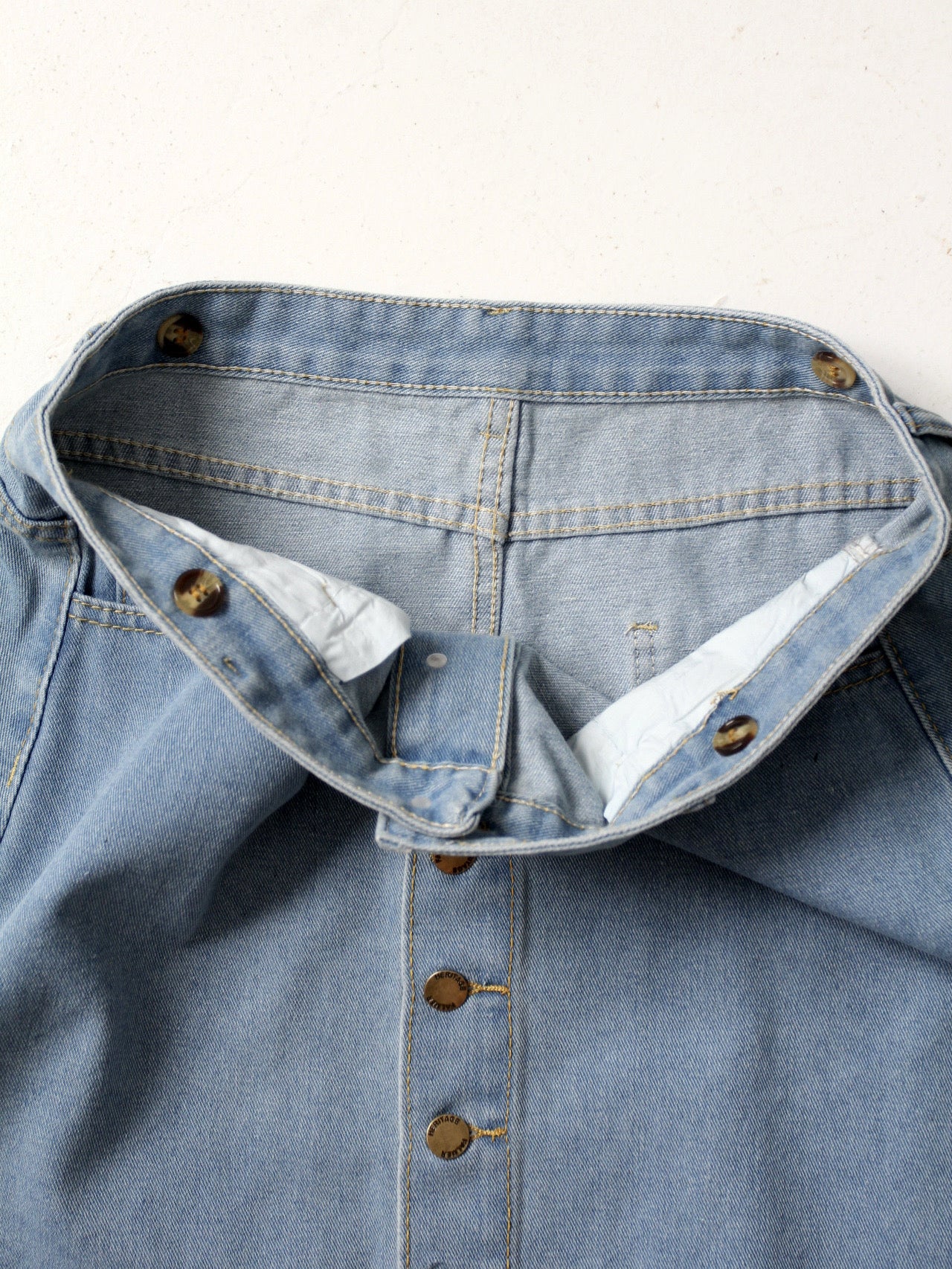 vintage Heritage Falmer button front denim skirt