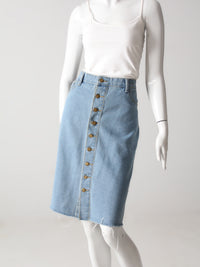 vintage Heritage Falmer button front denim skirt