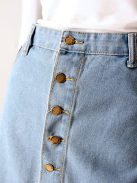vintage Heritage Falmer button front denim skirt
