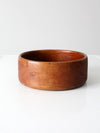 mid century wood serving bowl