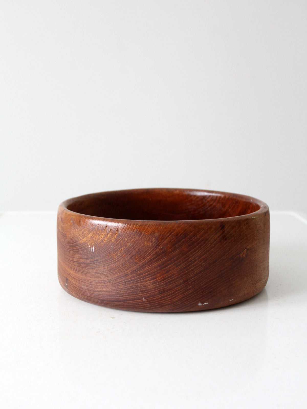 mid century wood serving bowl
