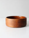 mid century wood serving bowl