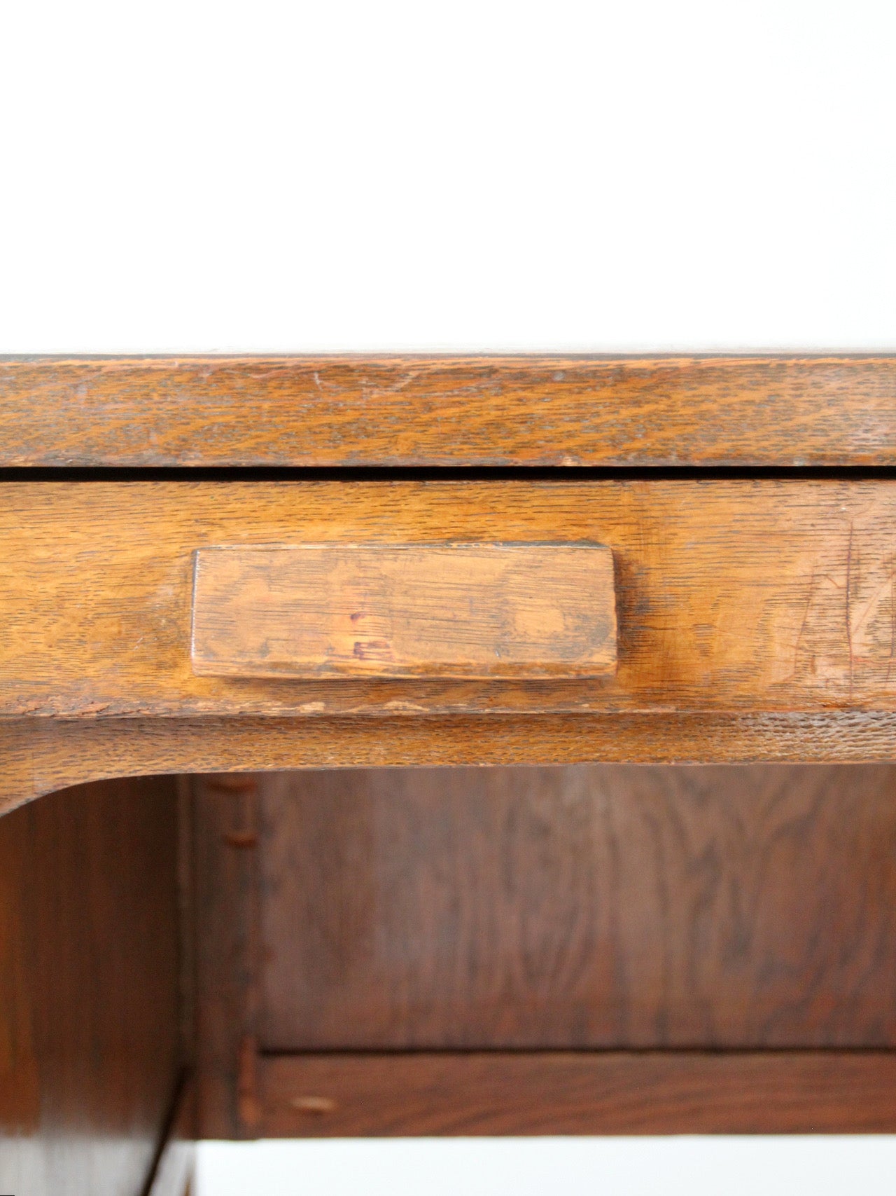 antique oak double pedestal desk