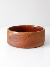mid century wood serving bowl