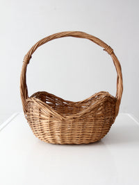 vintage willow gathering basket